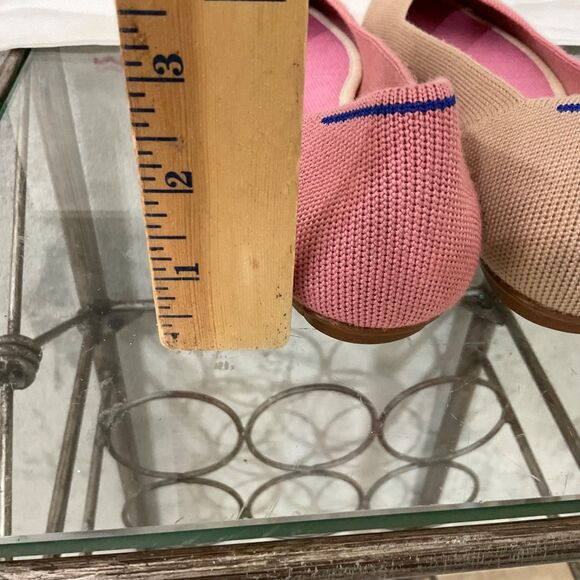 Rothy’s Marta Ferri Women’s Beige Pink Square Toe Flat Size 8.5 US - Picture 5 of 10